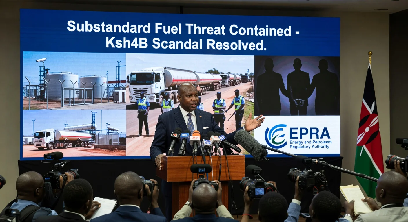 Energy CS Opiyo Wandayi assures Kenyans of secure fuel supplies after containing Ksh4B substandard fuel scandal.
