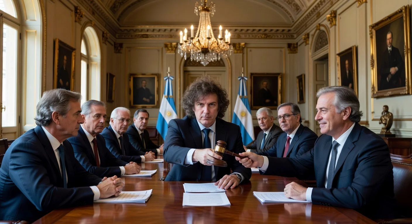 President Javier Milei backs Chief of Cabinet Manuel Adorni at Casa Rosada amid property probe scrutiny.