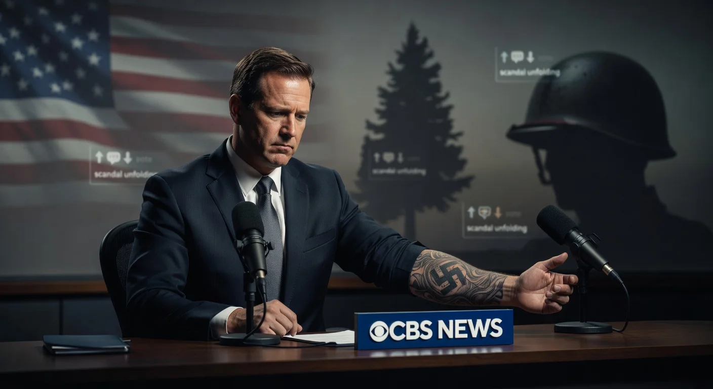 Maine Senate candidate Graham Platner in CBS interview, explaining covered tattoo linked to infantry past.