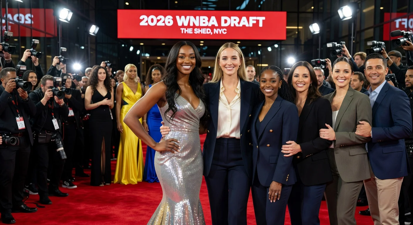 Flau'jae Johnson and Azzi Fudd glowing on the 2026 WNBA Draft red carpet with family.