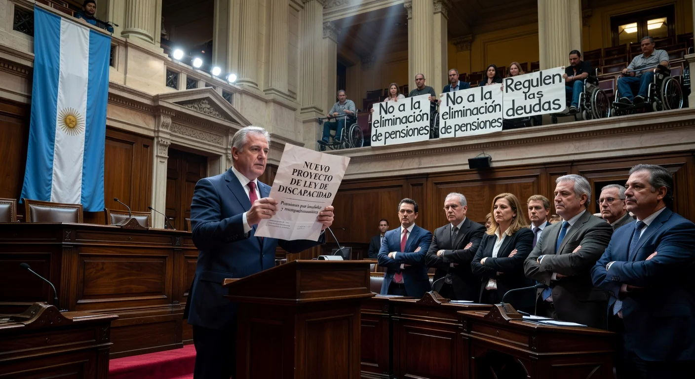 Argentine Congress debates new disability law bill amid opposition and activist protests.