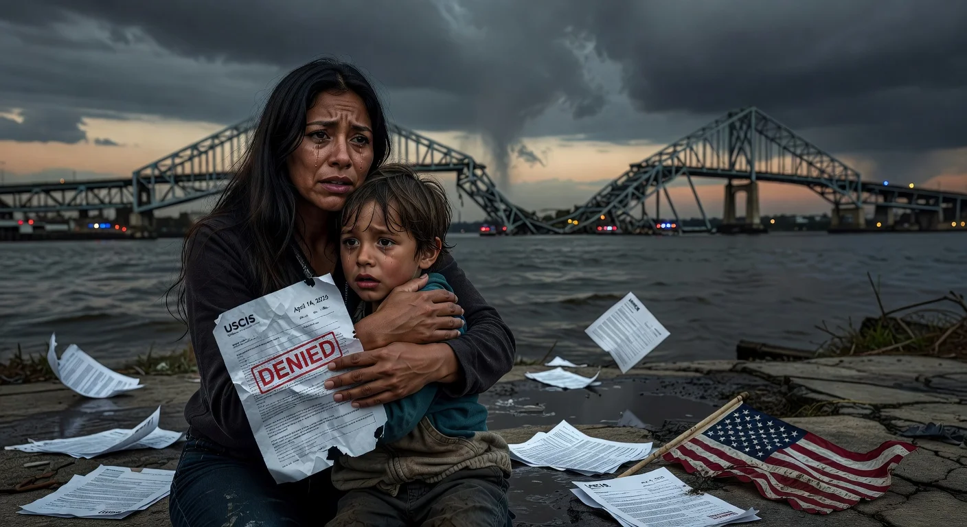 Mother and U.S.-citizen son in distress over deportation proceedings following father's death in Baltimore Key Bridge collapse.