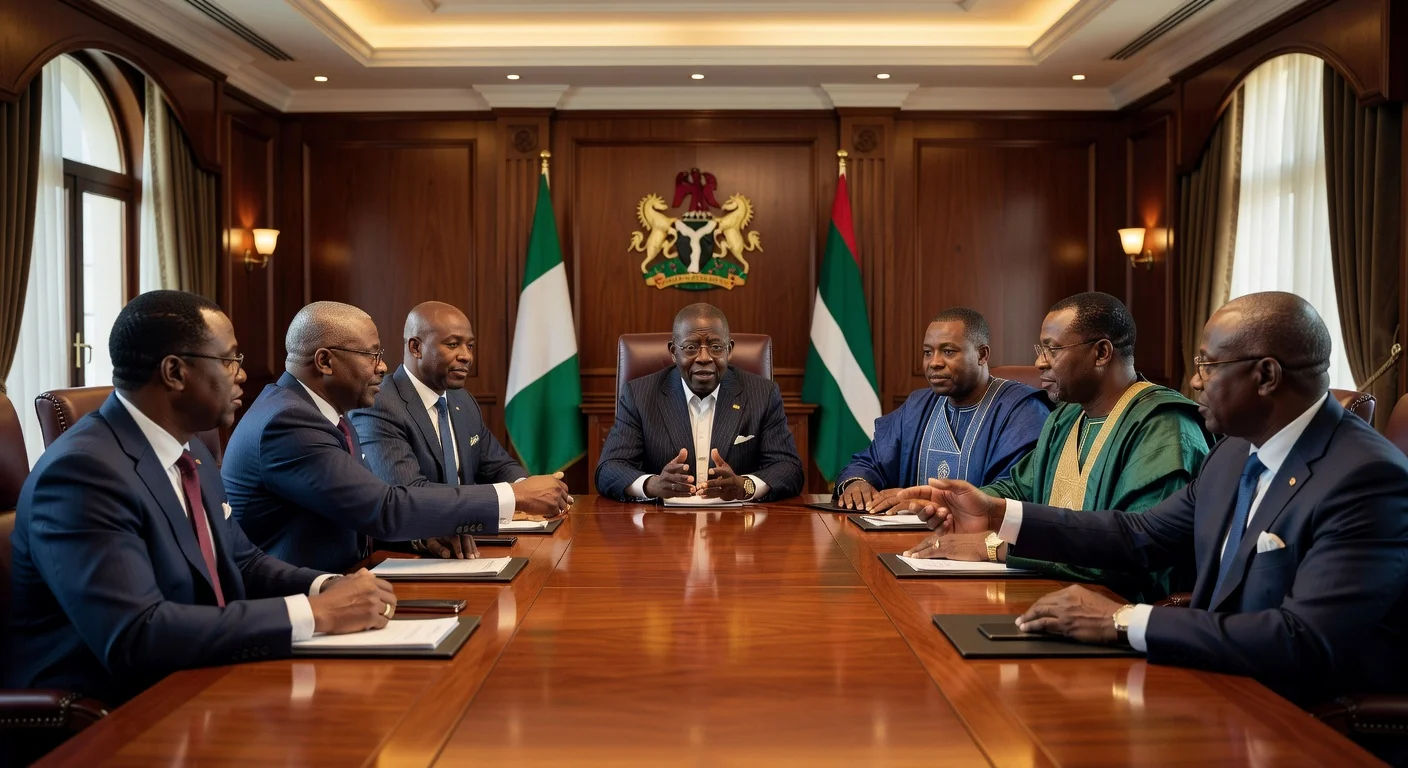 President Bola Tinubu meets APC governors behind closed doors at Presidential Villa, Abuja, to ensure peaceful primaries.