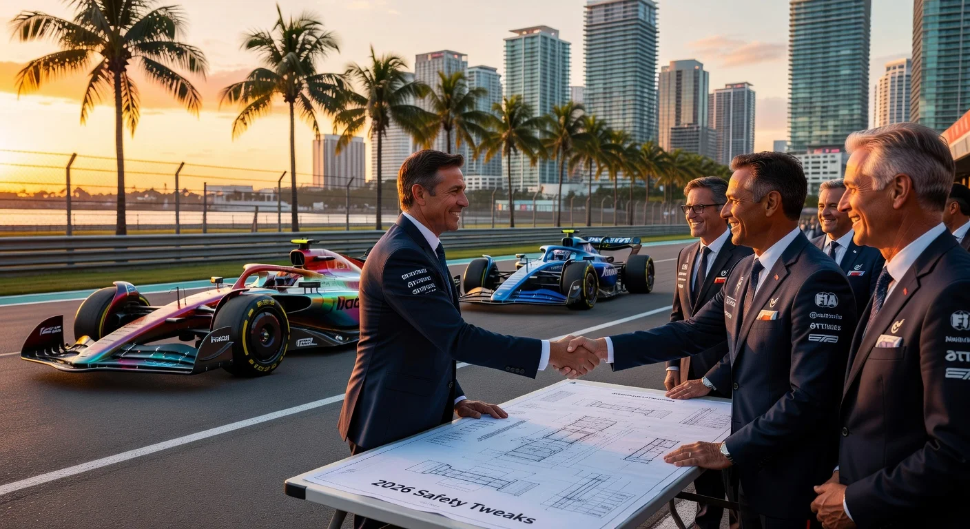 FIA and F1 teams agree on 2026 rule changes for safety at Miami Grand Prix.