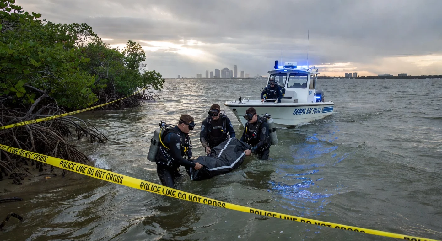 Police divers recover human remains from Tampa Bay during search for missing USF doctoral student Nahida Bristy.