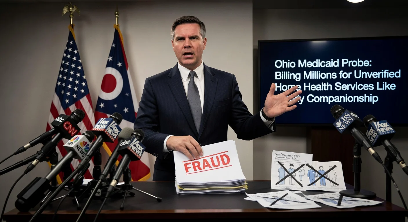 Vice President JD Vance announces Fraud Task Force probe into alleged Ohio Medicaid fraud by home health companies.