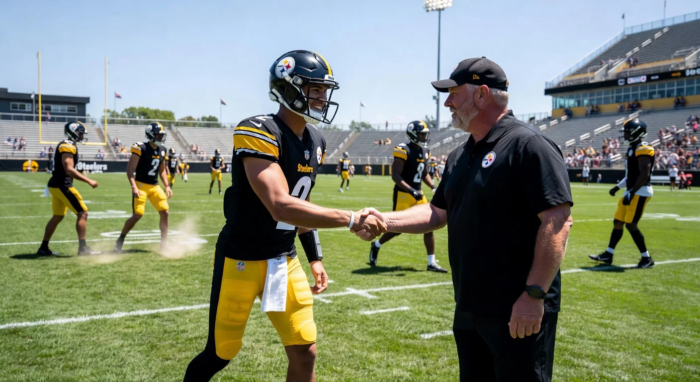 Drew Allar excited at Steelers rookie minicamp with coach Mike McCarthy