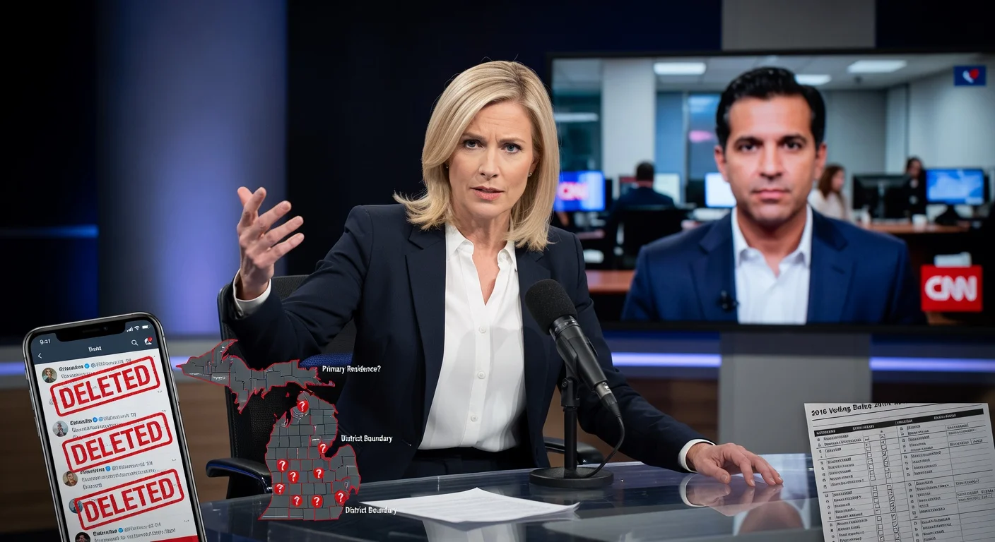 Michigan Senate candidate Mallory McMorrow in CNN interview addressing deleted social media posts and 2016 residency questions.