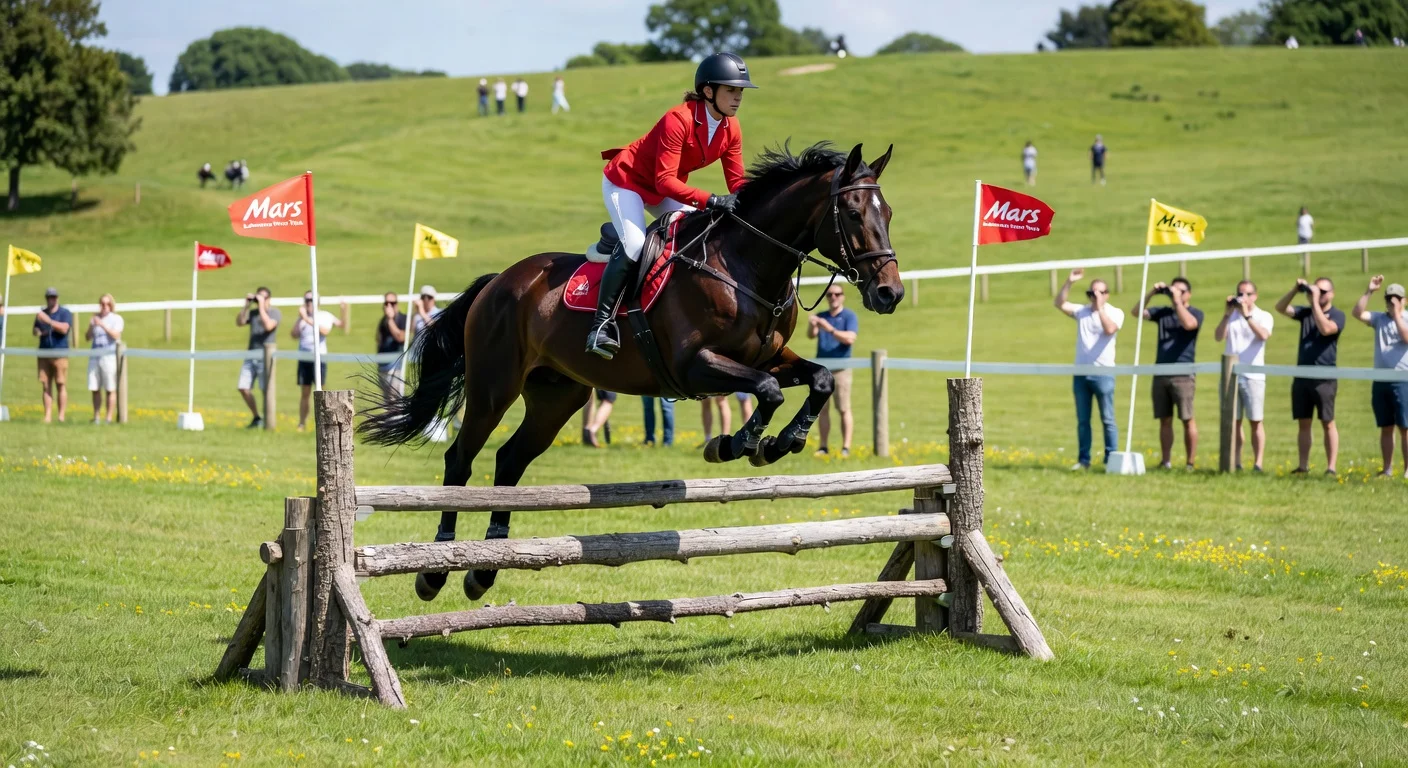 Sarah Bullimore leading the Badminton Horse Trials on Corimiro after a clear cross-country round.