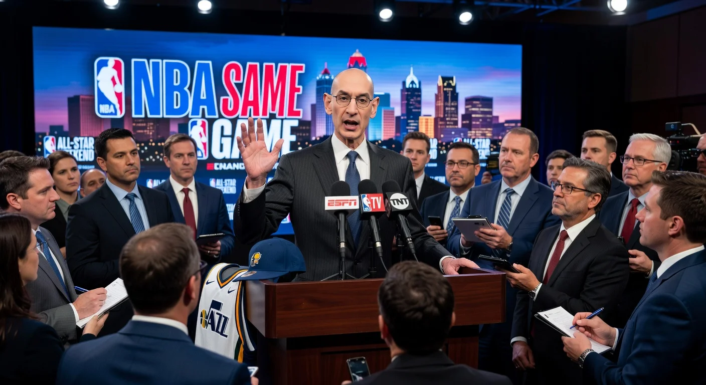 NBA Commissioner Adam Silver speaks on curbing tanking at All-Star press conference, with Jazz and Pacers references.