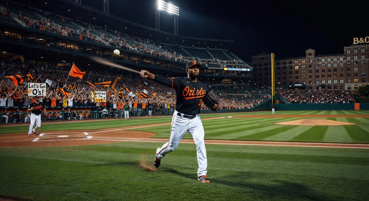 Leody Taveras delivers a game-saving outfield throw in the Orioles' 2-1 win over the Athletics at Camden Yards.