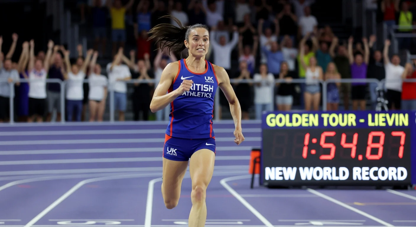 Keely Hodgkinson sprints to victory, shattering the indoor 800m world record in Lievin, France.