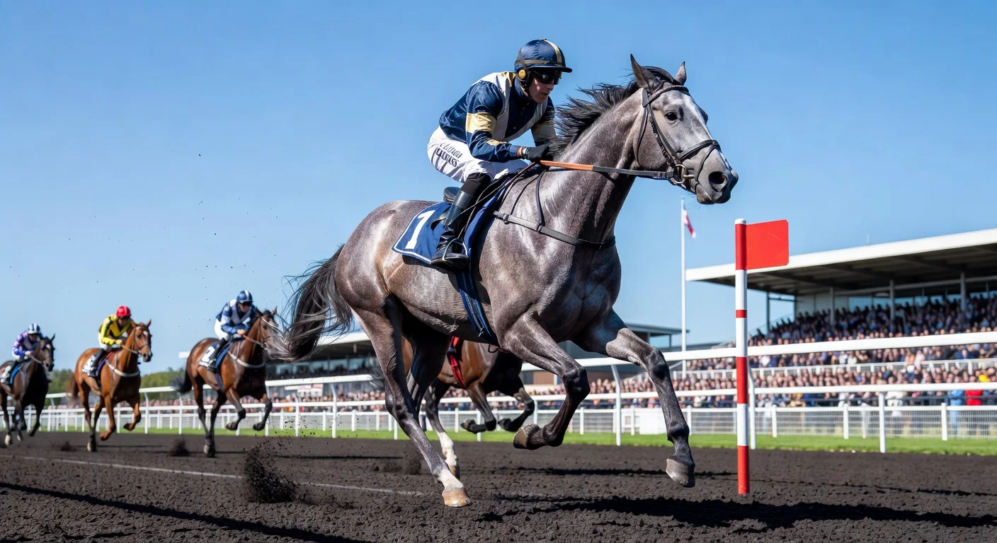 Constitution Hill wins impressively by nine and a half lengths on his flat debut at Southwell racecourse.