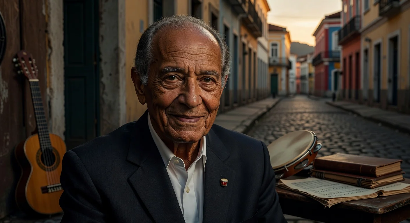 Portrait of the late samba composer Noca da Portela in Rio de Janeiro.