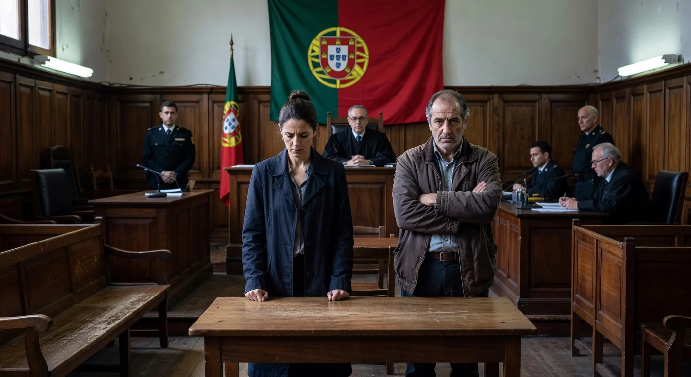 French couple in Portuguese courtroom after arrest for abandoning children