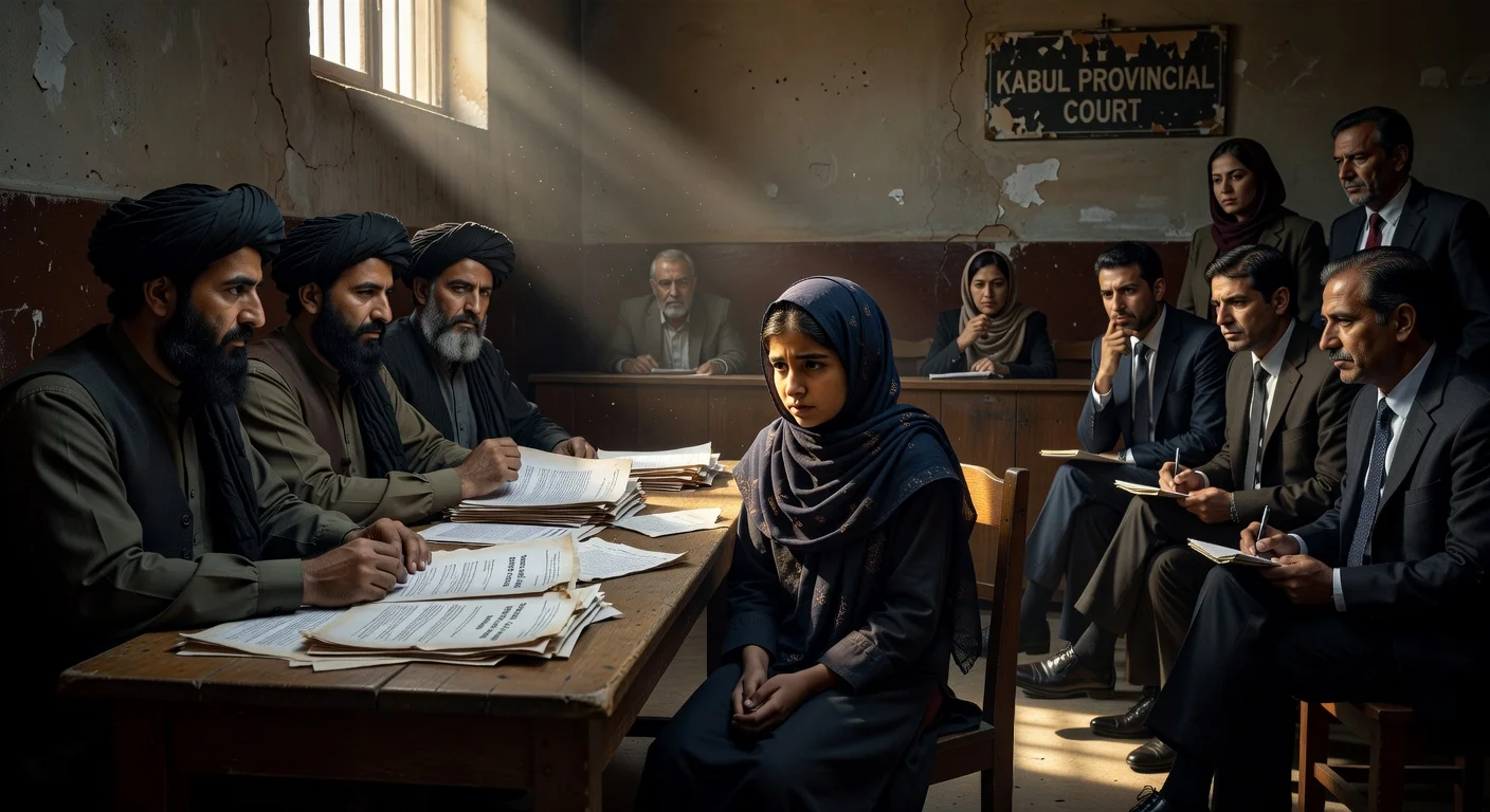 News illustration of UN concern regarding Taliban judicial decree on child marriage in Afghanistan.