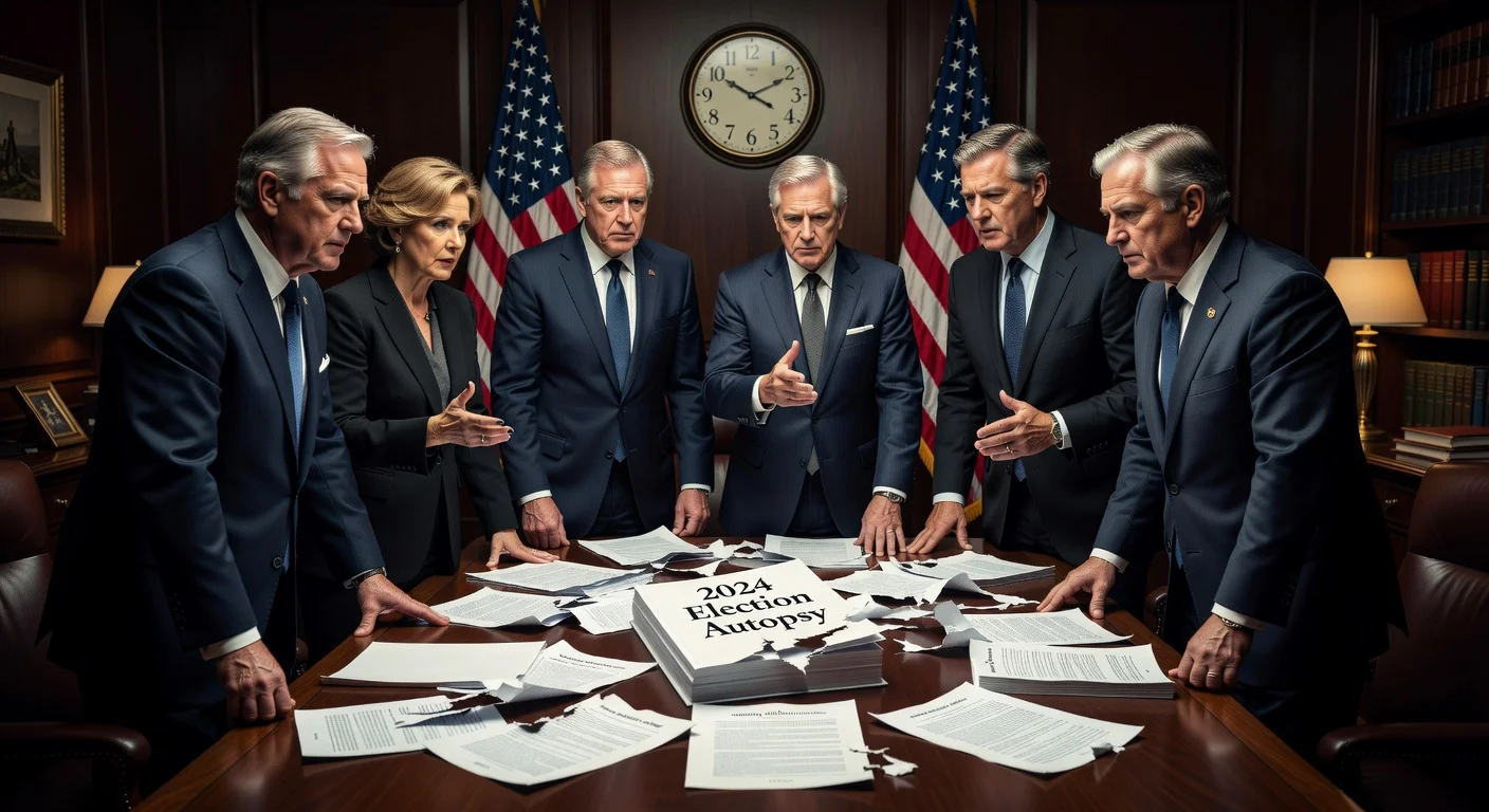 Democratic officials unveiling an unfinished election autopsy report amid internal party criticism.
