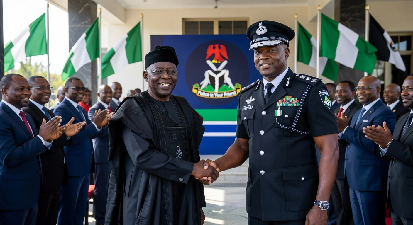 President Bola Tinubu appoints judo champion Tunji Disu as acting Inspector-General of Police in official ceremony.