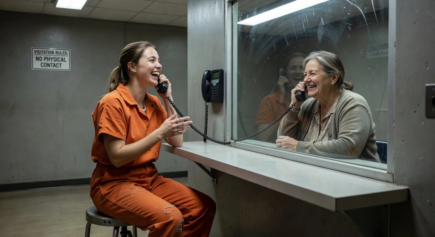 Illustration of Mackenzie Shirilla joking with her mother during a jail phone call, showing a lighthearted exchange amid serious legal issues.