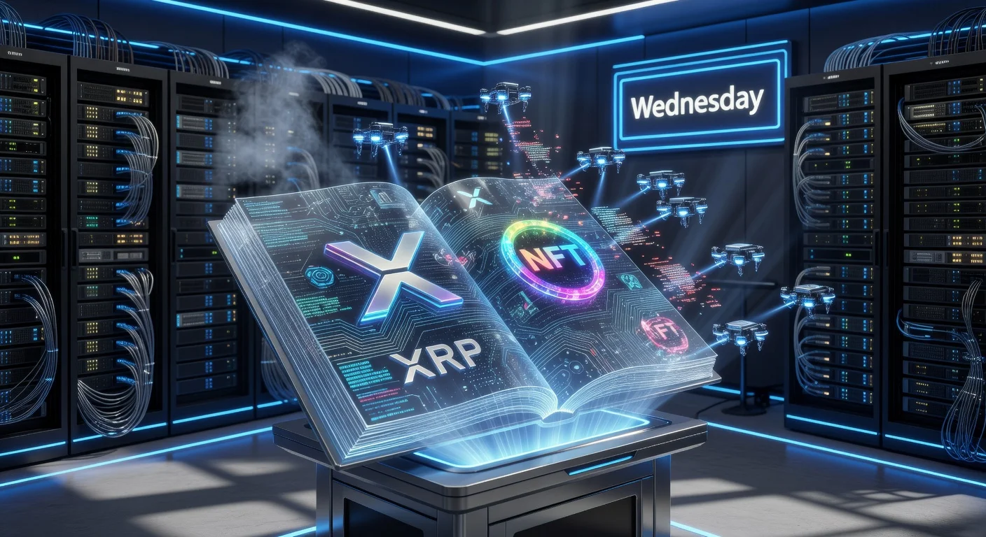 Illustration of the XRP Ledger upgrade cleaning expired NFTs on Wednesday.