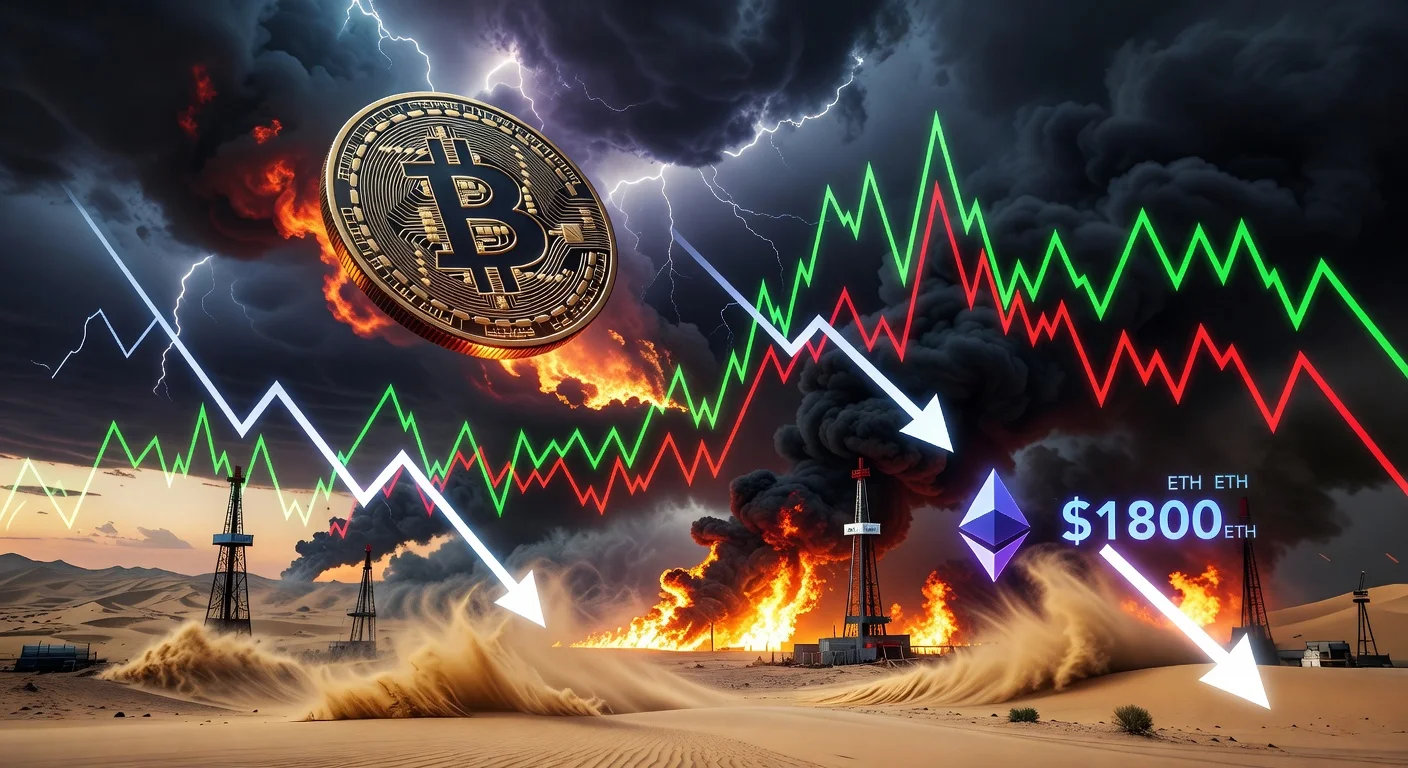 Bitcoin crashing amid Middle East tensions and oil price surge