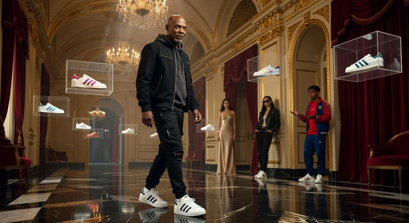 Samuel L. Jackson explores surreal Hotel Superstar in Adidas Originals Superstar campaign ad, with celebrity cameos.