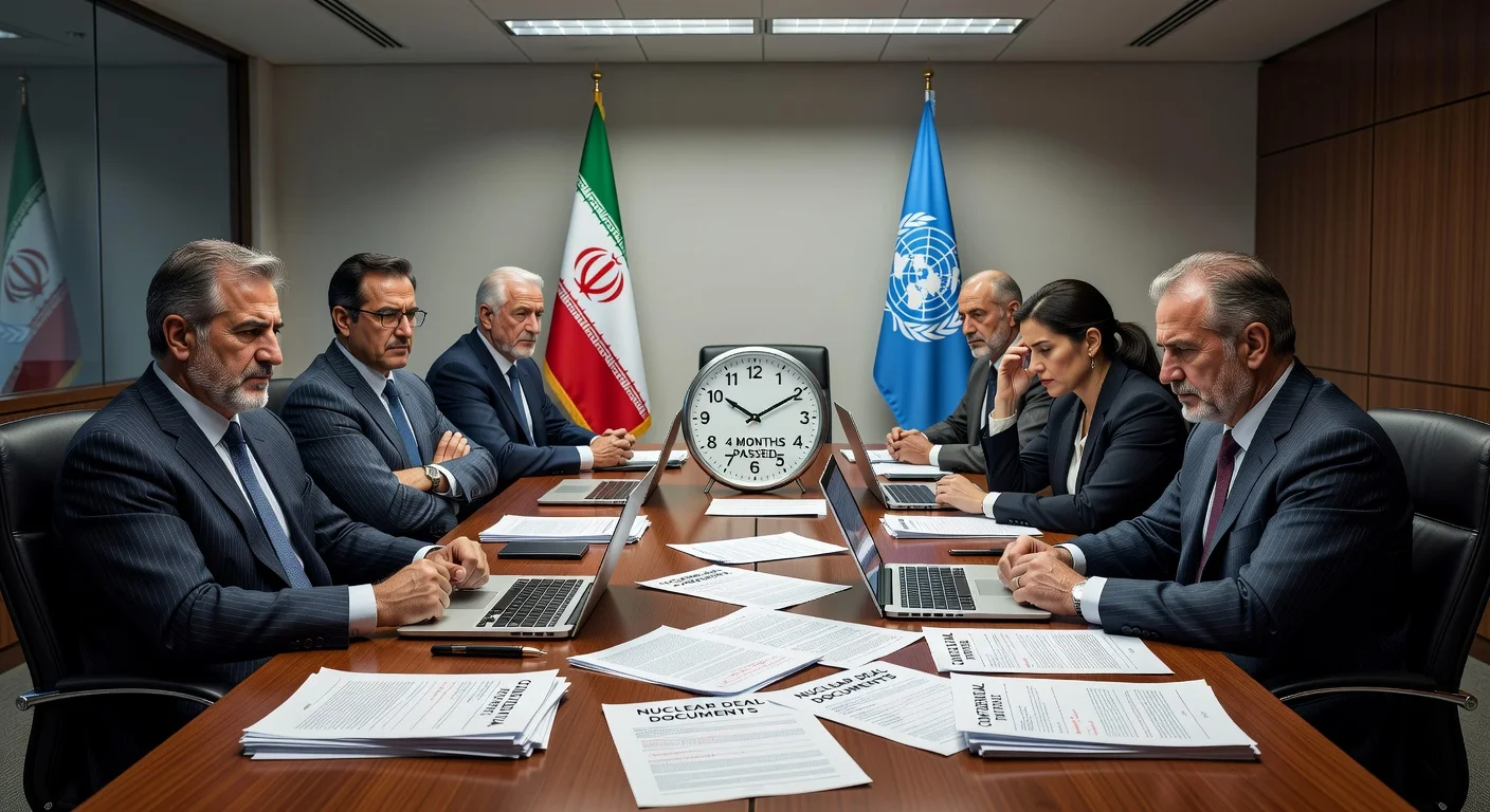 Diplomats in tense ceasefire talks with Iran, representing stalled peace negotiations.