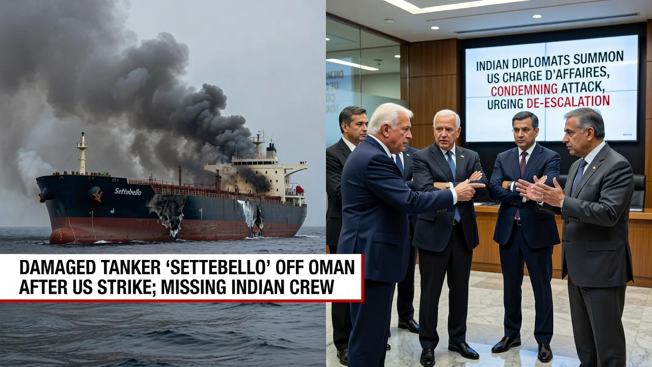 Damaged tanker off Oman with diplomatic tension between India and US
