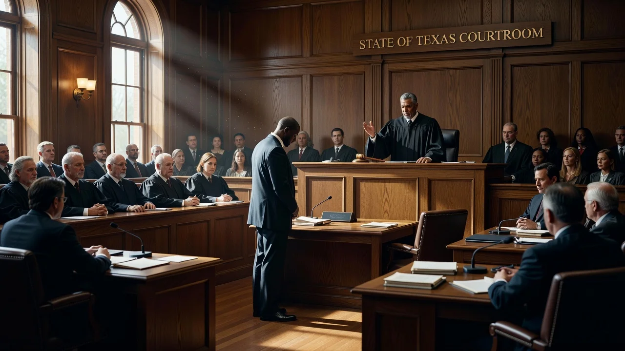 Illustration of the sentencing of Karmelo Anthony in the murder case of Austin Metcalf