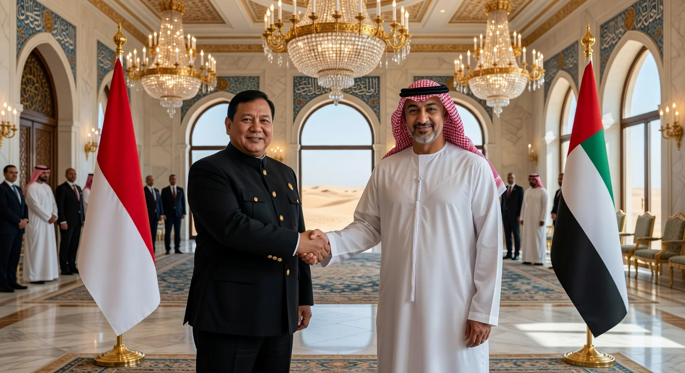 Indonesian President Prabowo Subianto meets UAE President MBZ in Abu Dhabi to boost bilateral ties.