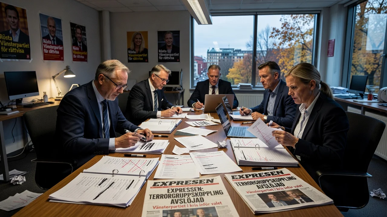 Vänsterpartiet officials removing candidate names from election lists after revelations of terror group support