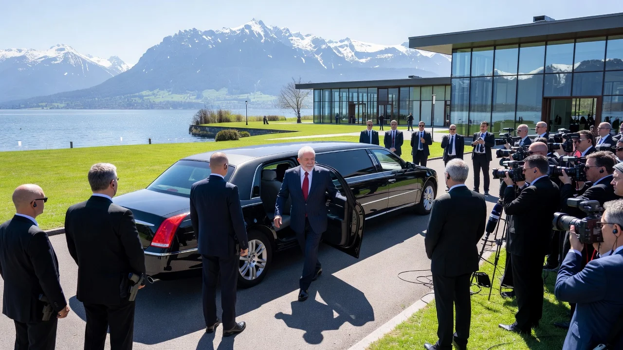 President Lula arriving at the G7 summit venue in France