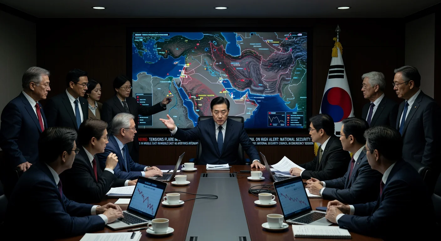 President Lee Jae-myung leads urgent security meeting on South Korean safety amid U.S.-Israel strikes on Iran.