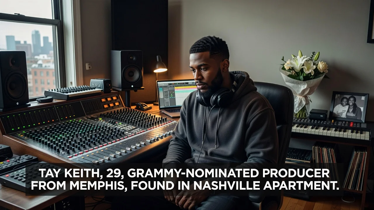Portrait of Tay Keith in his Nashville studio