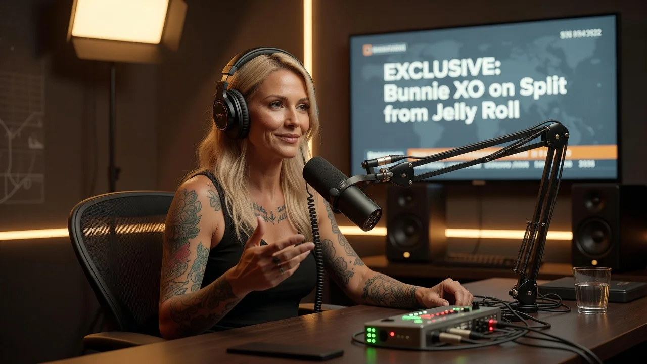 Bunnie XO speaking on a podcast about her divorce from Jelly Roll