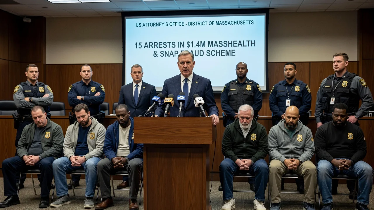 Federal authorities announcing arrests in Massachusetts benefits fraud cases