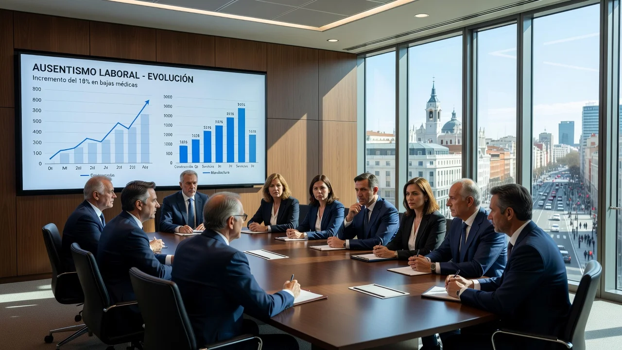 Business leaders at a conference in Madrid calling for changes to medical leaves and absenteeism policies.