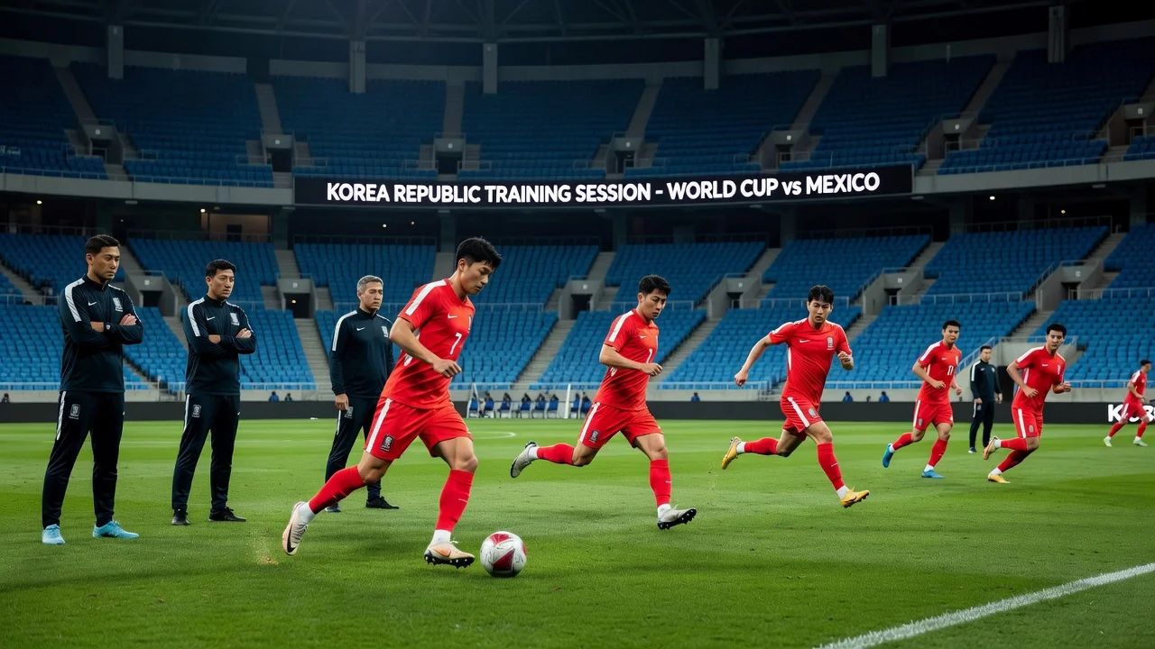 South Korea national team trains behind closed doors ahead of Mexico World Cup match