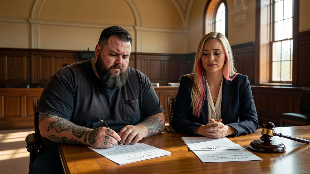 Illustration of Jelly Roll and Bunnie XO divorce filing in Tennessee court