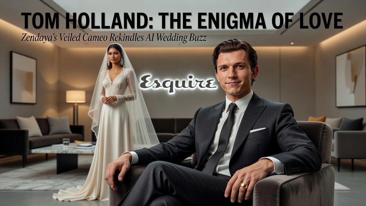 Tom Holland during an Esquire interview hinting at secret wedding to Zendaya