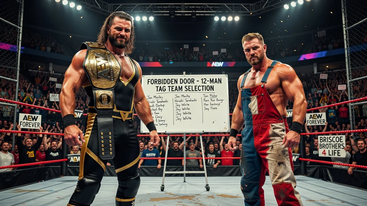 MJF and Mark Briscoe choosing teams for an AEW tag match on Dynamite ahead of Forbidden Door.