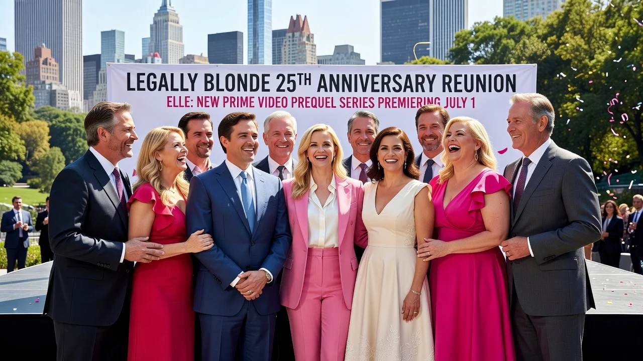 The Legally Blonde cast reuniting in New York City for their film's 25th anniversary event.
