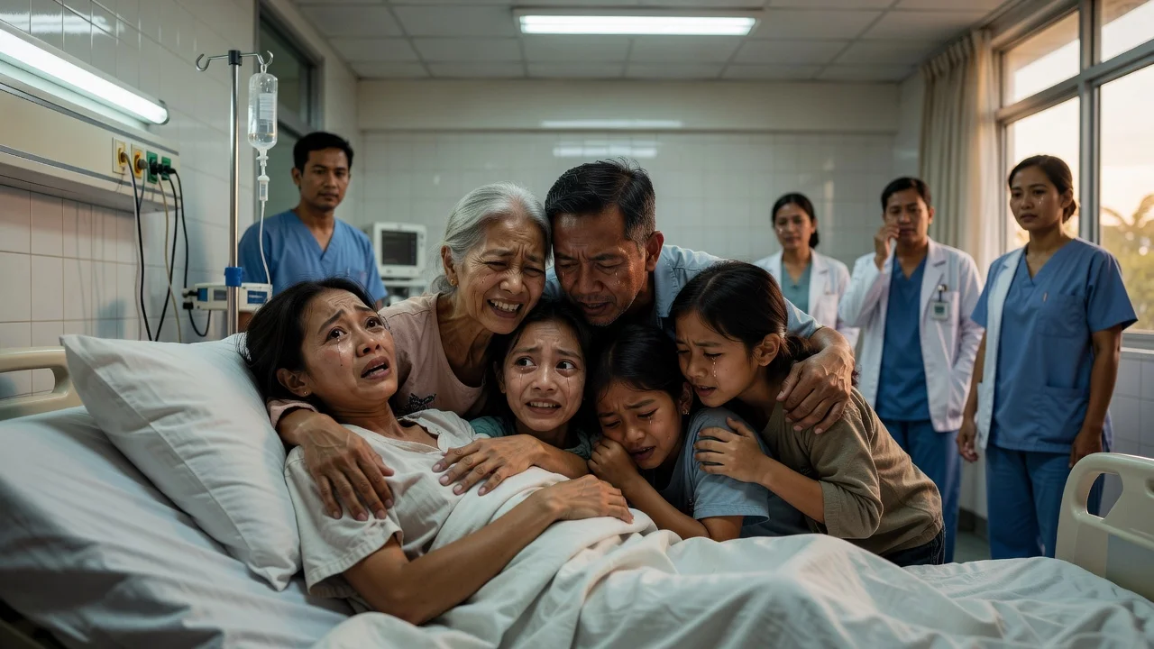 Emotional family reunion with alleged captivity victim YTR at a hospital in Bandung.