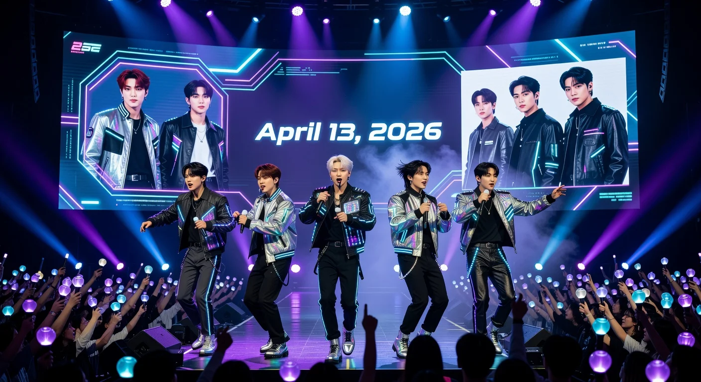 TOMORROW X TOGETHER announces 8th mini album at Seoul concert with teaser on stage.