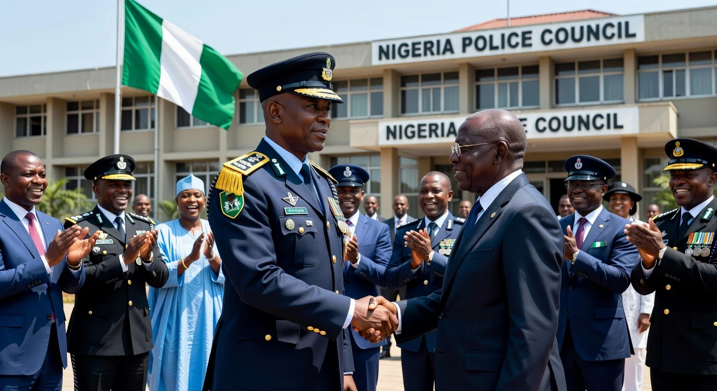 Olatunji Disu sworn in as Nigeria's new Inspector-General of Police amid optimistic ceremony.