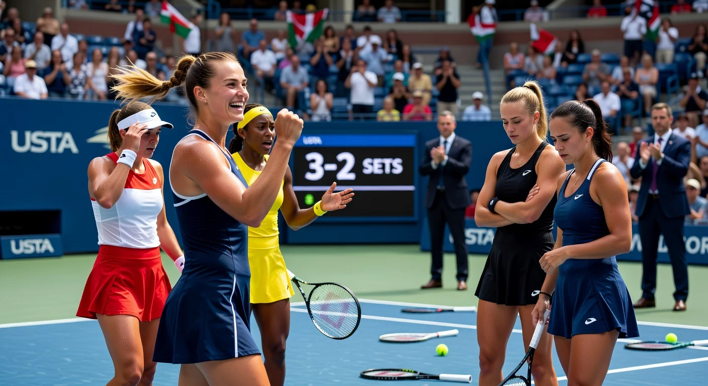 WTA stars like Sabalenka supporting and Swiatek, Gauff, Rybakina, Pegula opposing best-of-five sets proposal on a Grand Slam court.
