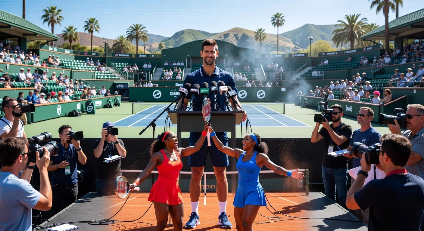 Novak Djokovic speaks confidently at Indian Wells presser, predicting Serena Williams' tennis comeback with sister Venus in doubles.