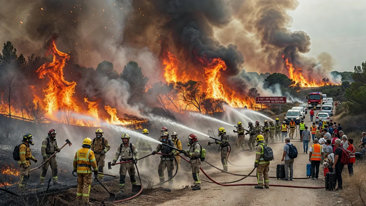Firefighters battling wildfires in southern France with smoke and evacuations