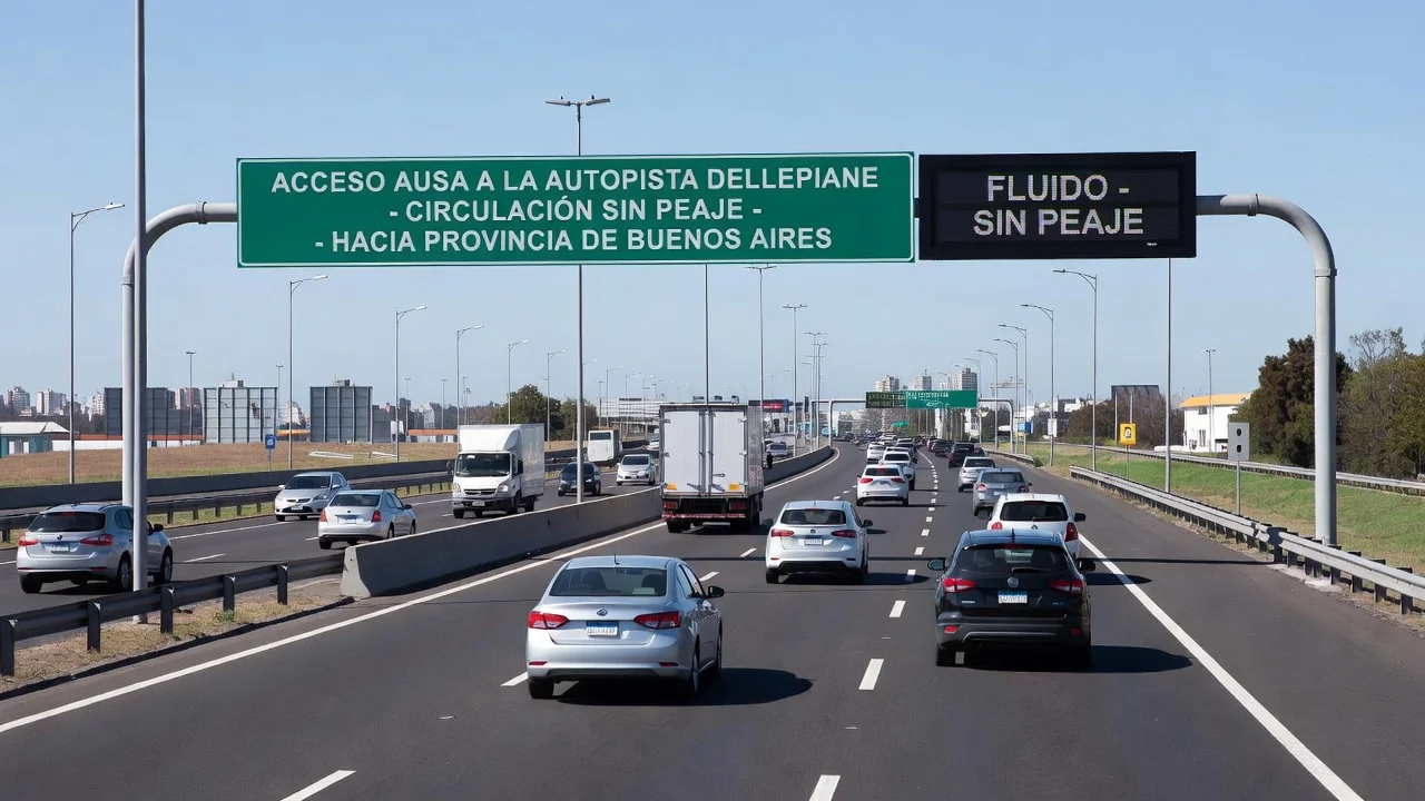 New access to Dellepiane highway with toll-free traffic enabled by AUSA.