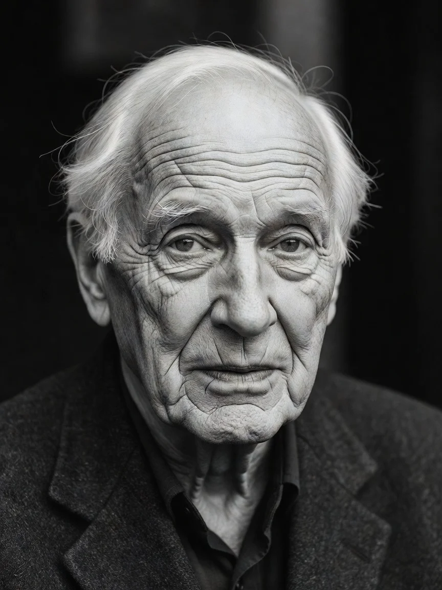 A black and white portrait of the late Swedish actor Weiron Holmberg at 91 years old.